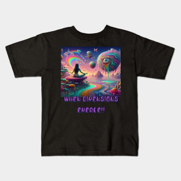 Dimensions emerge Kids T-Shirt by Out of the world